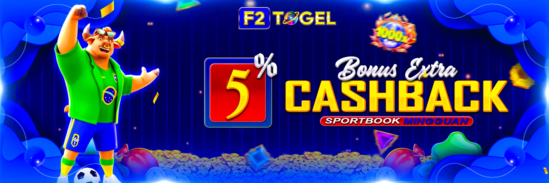 BONUS CASHBACK SPORTBOOK 5% MINGGUAN