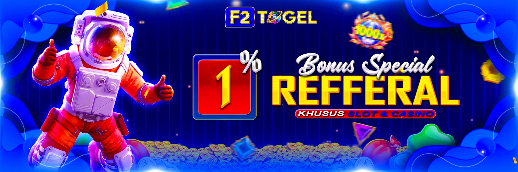 BONUS REFERRAL SLOT & CASINO 1%