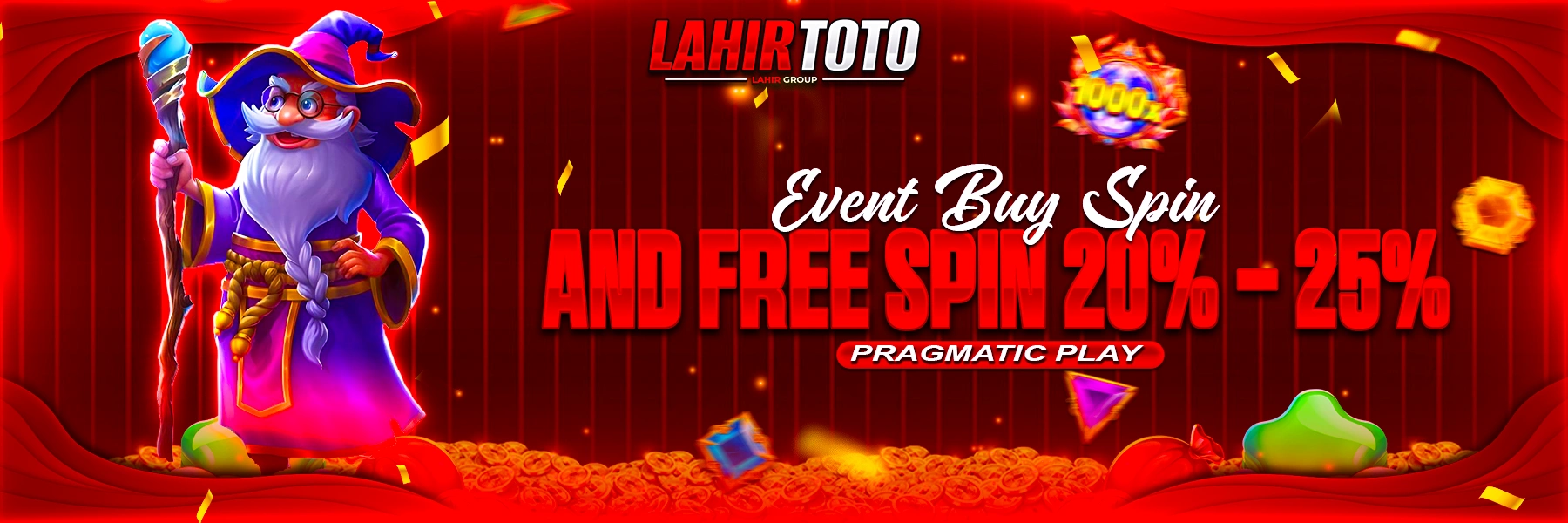 EVENT BUYSPIN & FREESPIN PRAGMATIC PLAY 20% & 25%